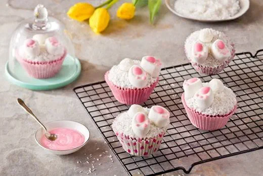 recipe image Påske Cupcakes - Påskeharer