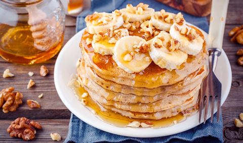 recipe image Zuckerfreie Bananen-Haferflocken-Pancakes