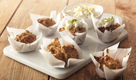 recipe image Muffins aux flocons d’avoine et crème de citron