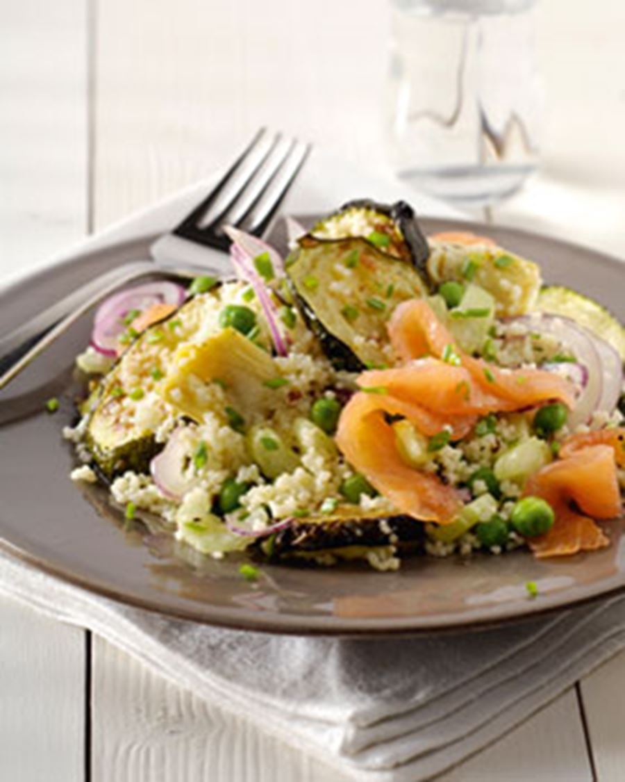 recipe image Salade de couscous au saumon fumé