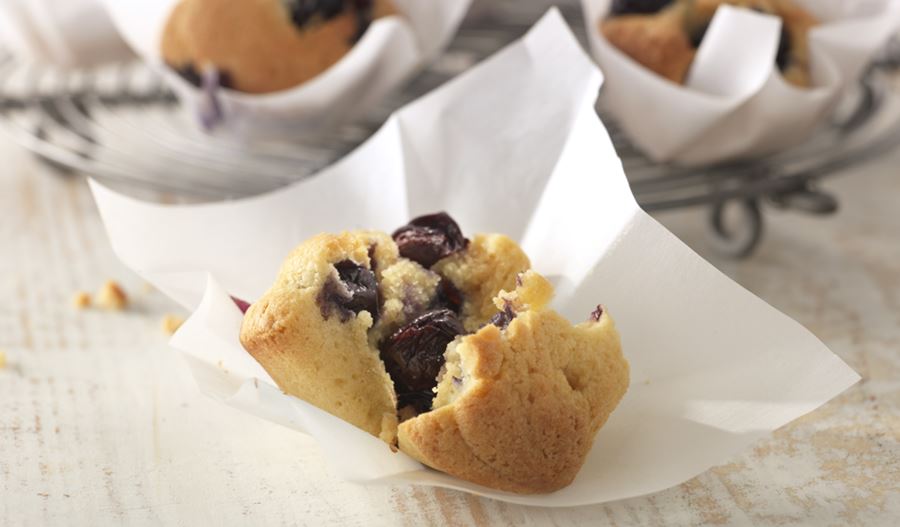 recipe image Muffins aux myrtilles et citron
