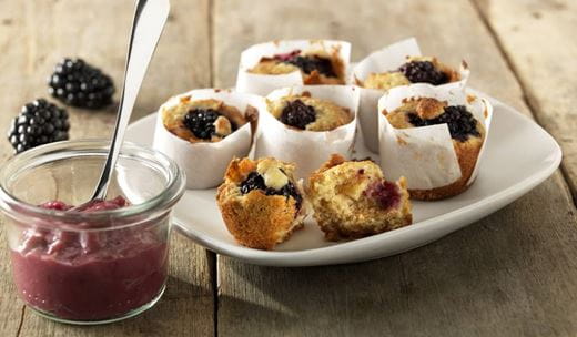 recipe image Muffins aux mûres