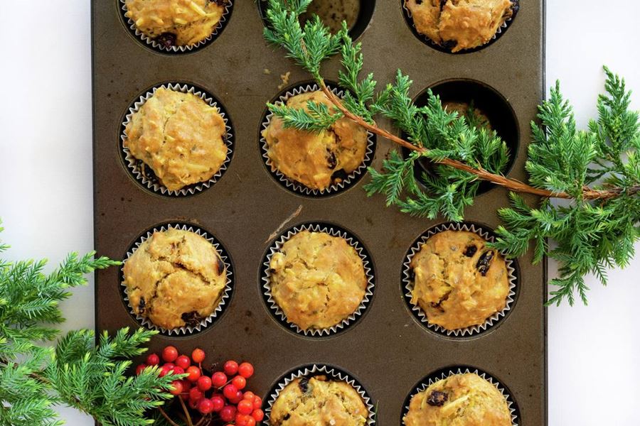 recipe image Hartige muffins met kruiden en cranberry’s