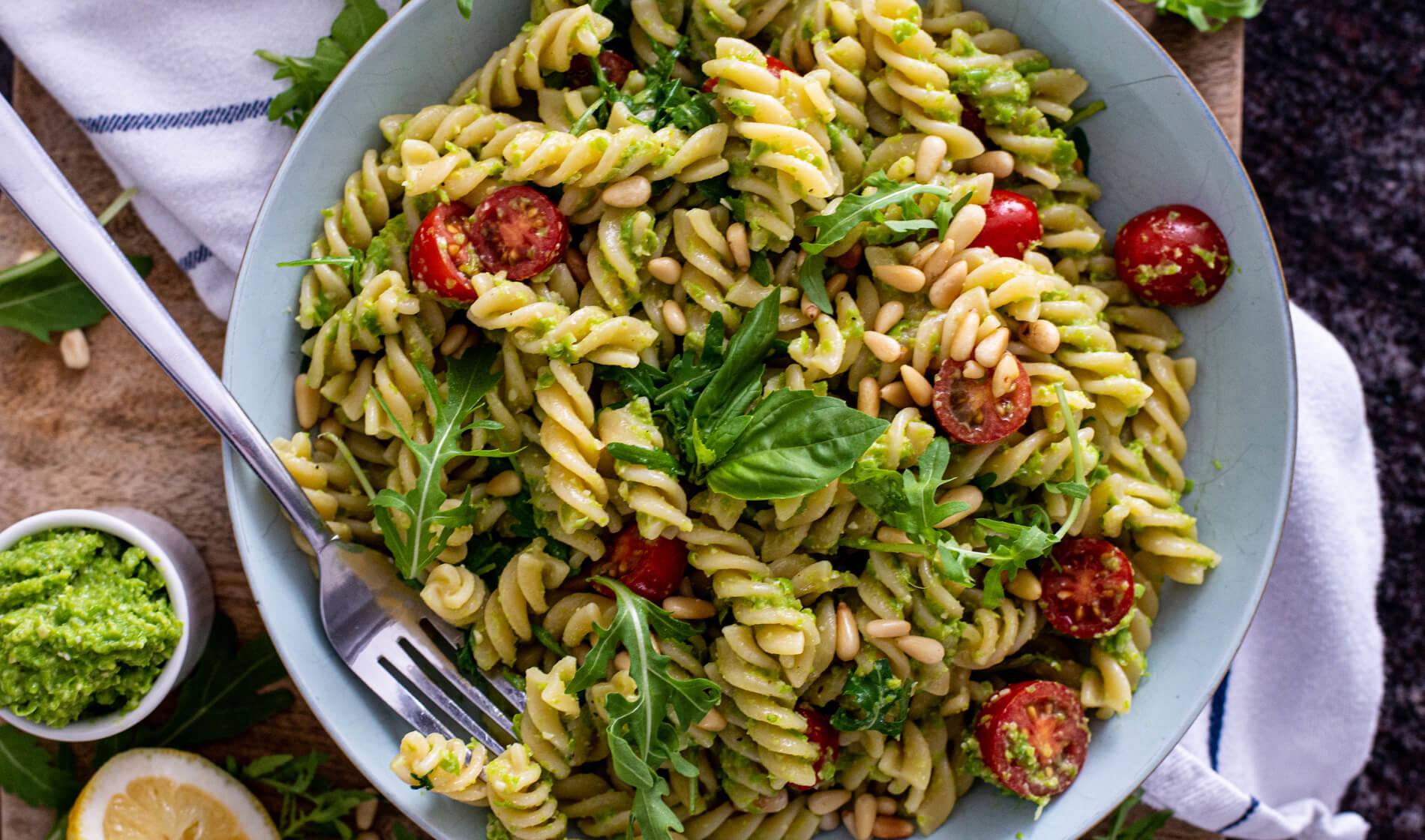 recipe image Plantaardige pasta pesto zonder kaas