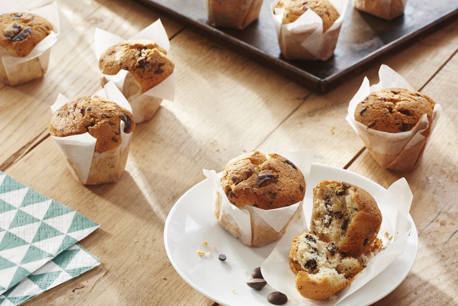 recipe image Mini-muffins met stukjes chocolade