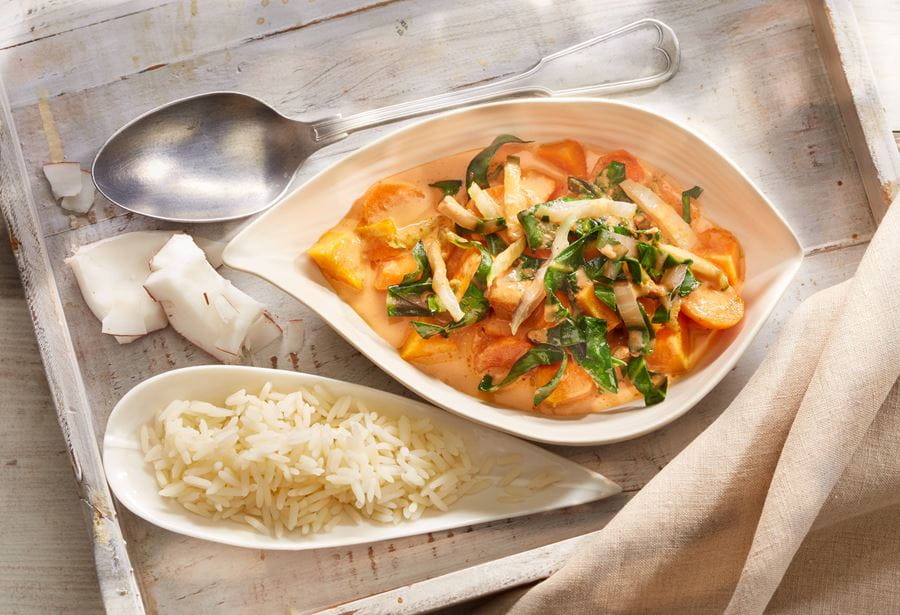 recipe image Zoete aardappel met pinda-kokoscurry