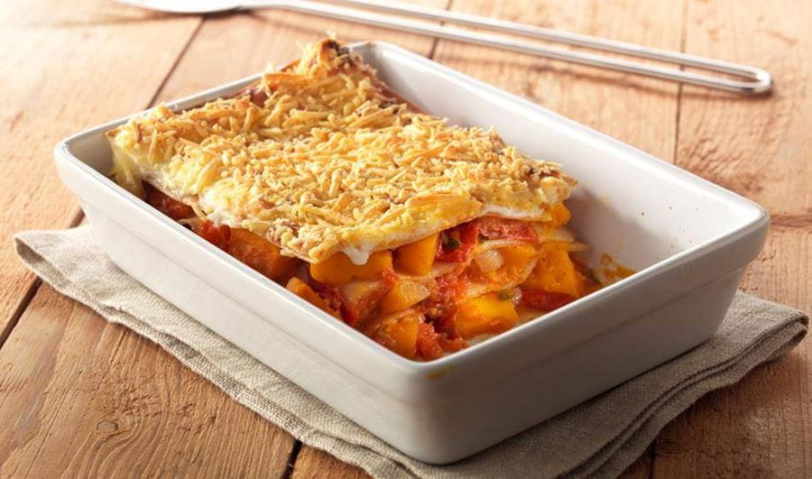 recipe image Pompoenlasagne met tomaat en kaas