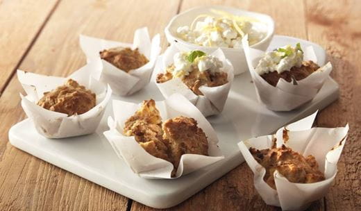 recipe image Havermoutmuffins met citroenspread