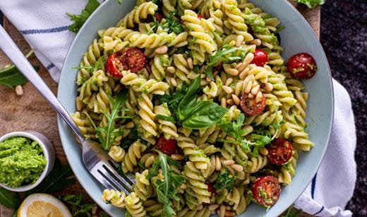 recipe image Plantaardige pasta pesto zonder kaas