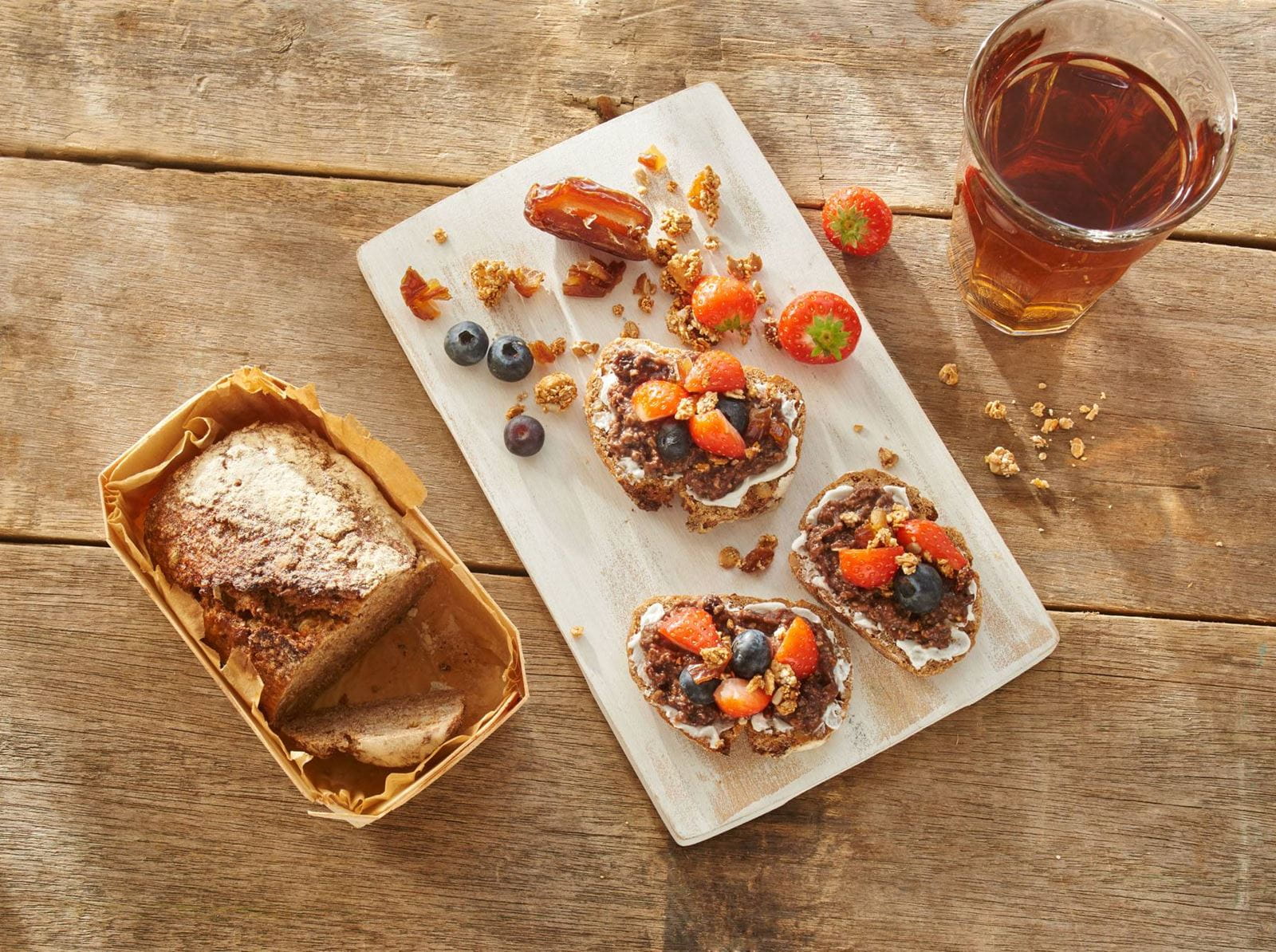 recipe image Blueberry bowl open sandwich