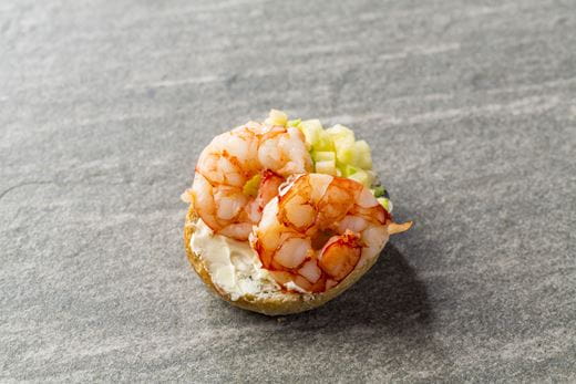 recipe image Geroosterd brood met garnalen