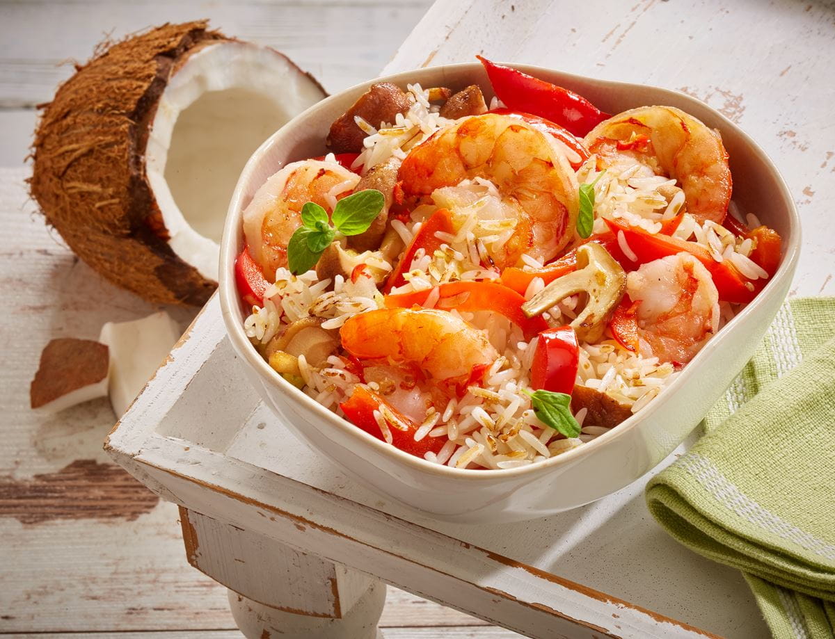 recipe image Gebakken rijst met garnalen