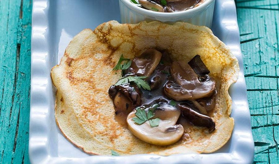 recipe image Crepes de cogumelos