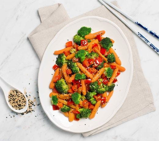 recipe image Zencefilli ve Susamlı Karışık Sebze