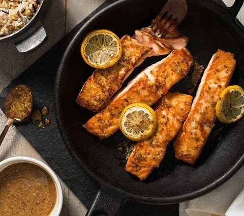 recipe image Akçaağaç Şuruplu Hardallı Somon